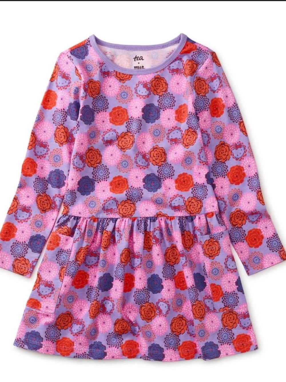 Tea Collection x Hello Kitty Pink Floral Long Sleeve Dress